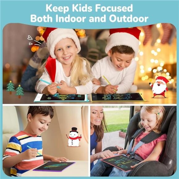 2 Pack LCD Writing Tablet, 8.5 Inch Colorful Doodle Board Drawing Tablet for Kid - Picture 6 of 7